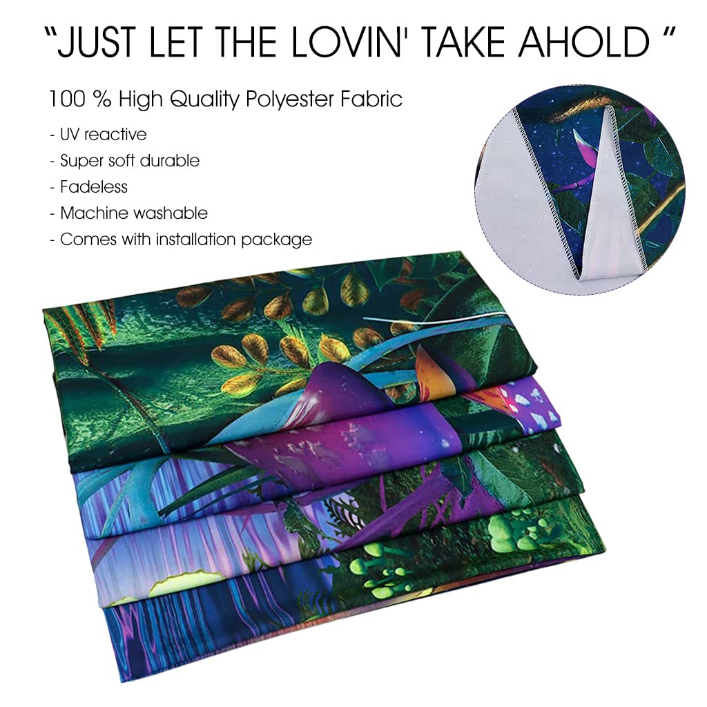 HASTHIP® Blacklight Fantasy Forest Tapestry, UV Reactive Tapestry Glow in The Dark, Butterfly Aesthetic Tapestries Galaxy Moon Space Tapestry Wall Hanging for Bedroom Living Room (51.2 in x 59.1 in) HASTHIP® Blacklight Fantasy Forest Tapestry, UV Reactive Tapestry Glow in The Dark, Butterfly Aesthetic Tapestries Galaxy Moon Space Tapestry Wall Hanging for Bedroom Living Room (51.2 in x 59.1 in)